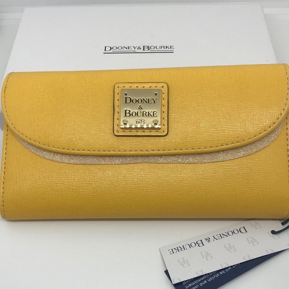 Dooney & Bourke Handbags - NWT-Dooney & Bourke Saffiano Wallet, Dandelion